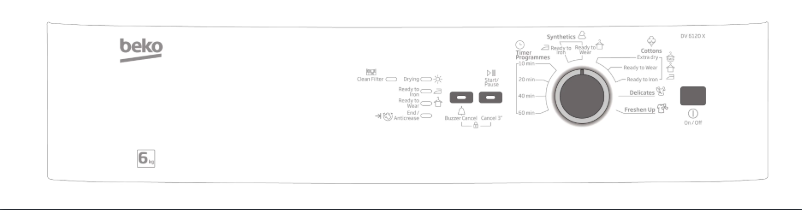 Page n°1 - Instructions / montage Beko DV6120X