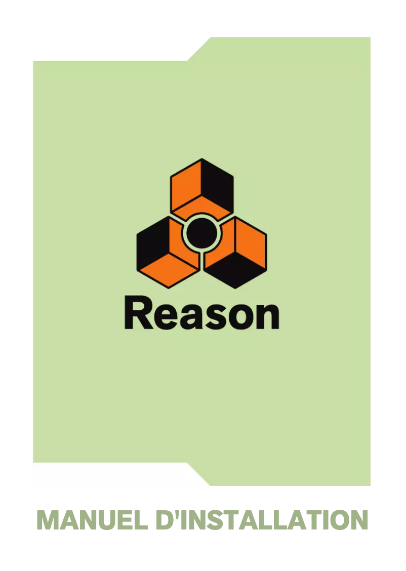 Image de la première page du manuel de l'appareil Reason 8.3
