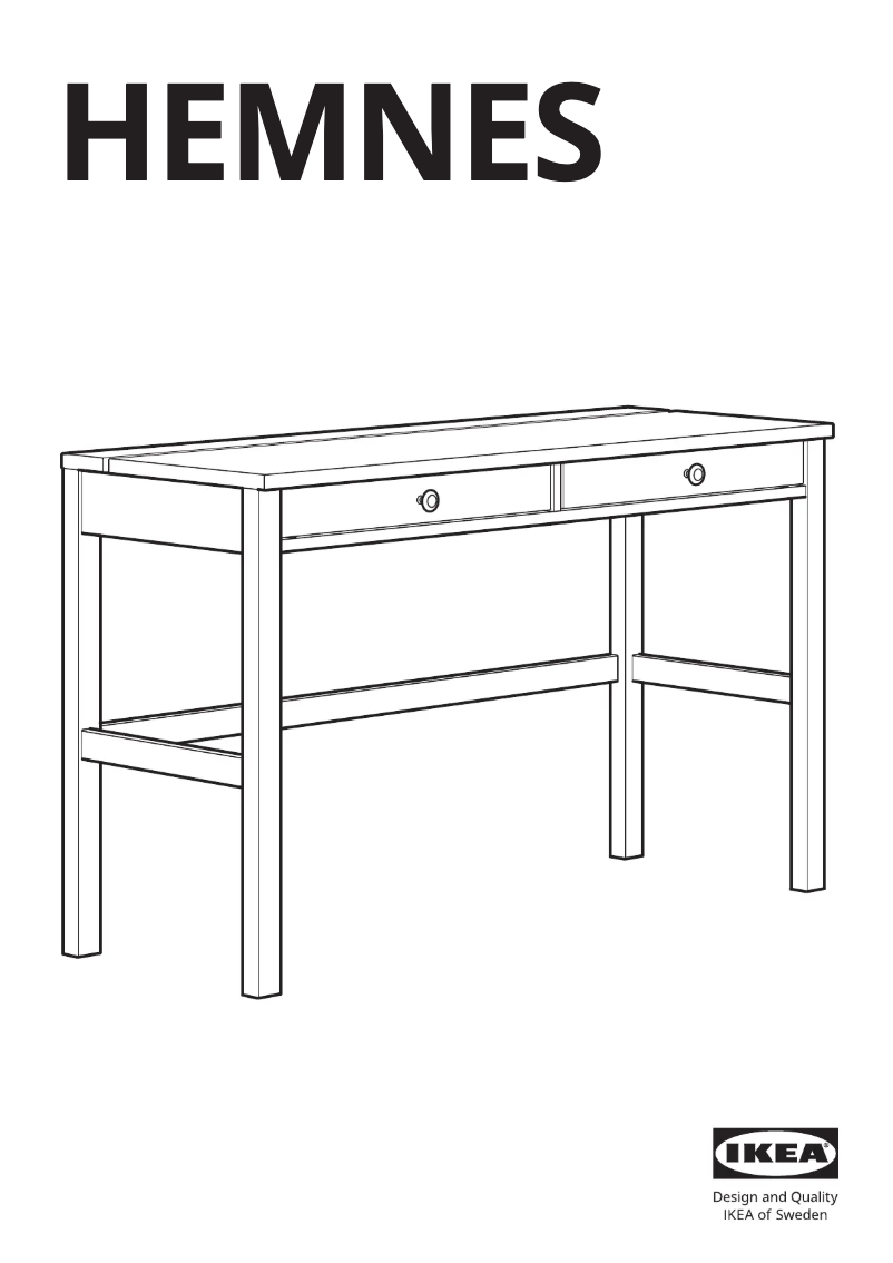 Page 1 de la notice Manuel utilisateur Ikea HEMNES 505.349.53
