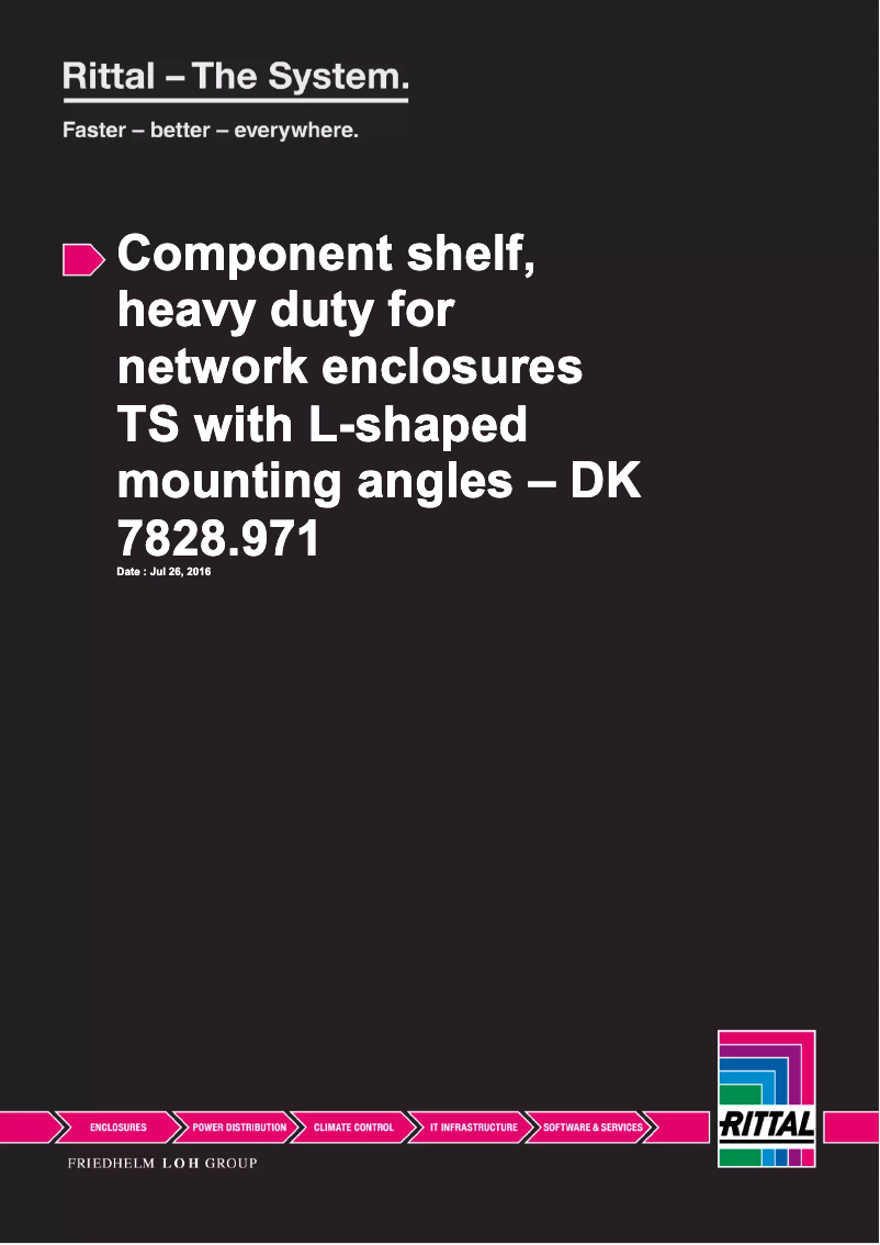 Page 1 de la notice Manuel utilisateur Rittal DK 7828.971