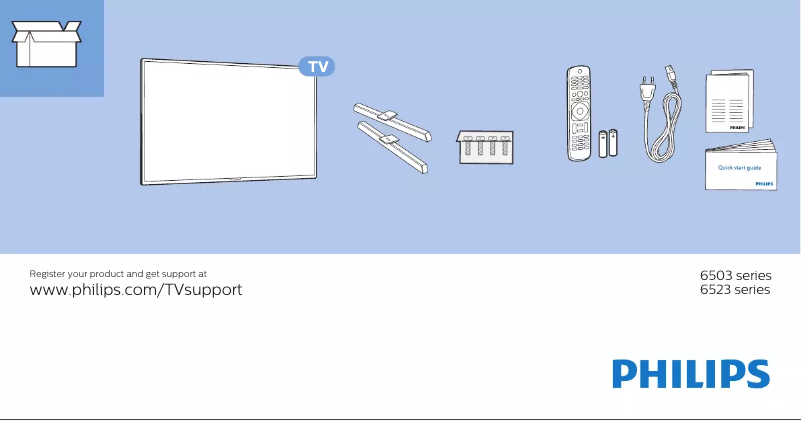 Image de la première page du manuel de l'appareil 43PUS6523