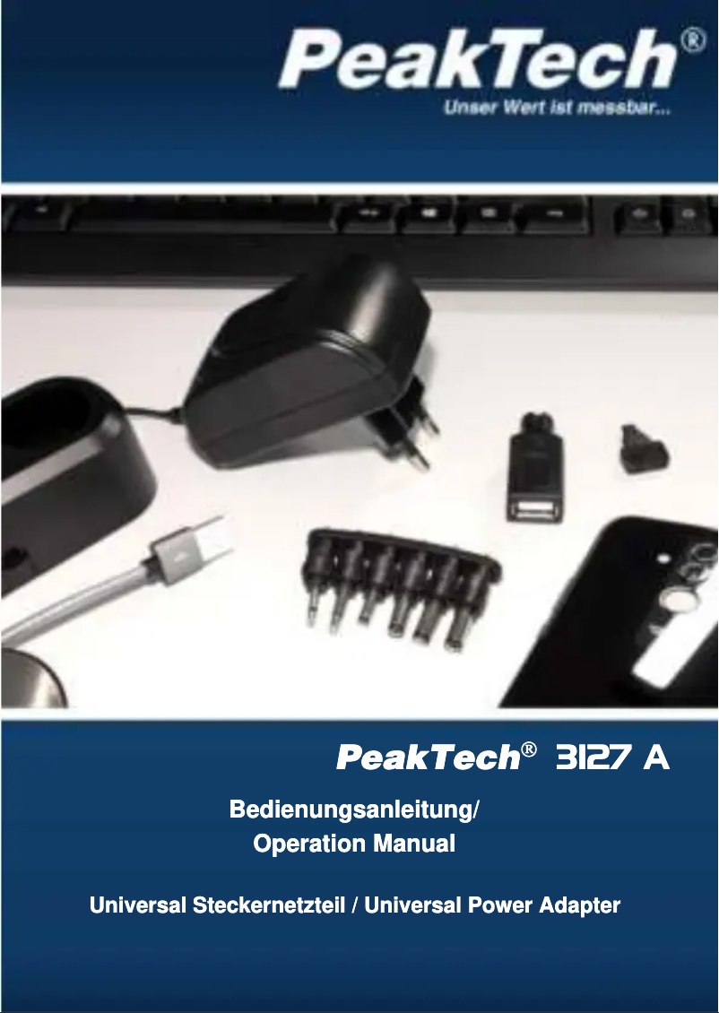 Page 1 de la notice Manuel utilisateur PeakTech 3127