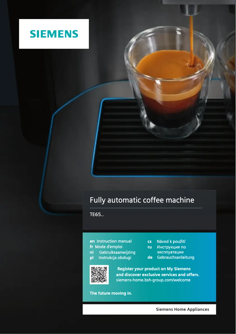 Page n°1 - Manuel utilisateur Siemens TE654319RW