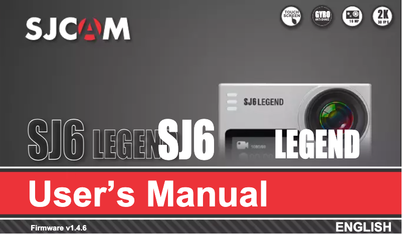 Page 1 de la notice Manuel utilisateur SJCAM SJ6 Legend