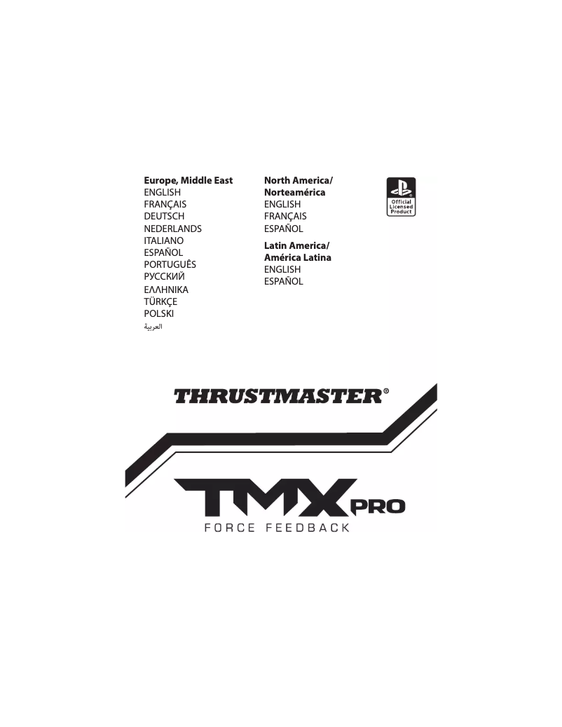 Page n°1 - Manuel utilisateur Thrustmaster TMX Pro Force Feedback