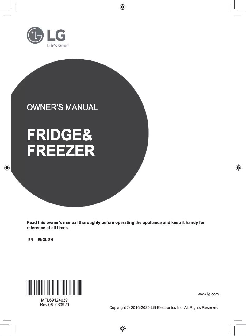 Page 1 de la notice Manuel utilisateur LG GC-B247SCUV