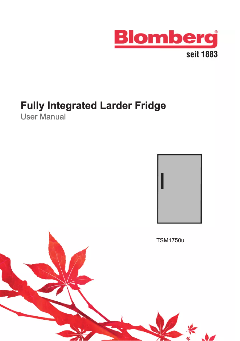 Page 1 de la notice Manuel utilisateur Blomberg TSM1750U
