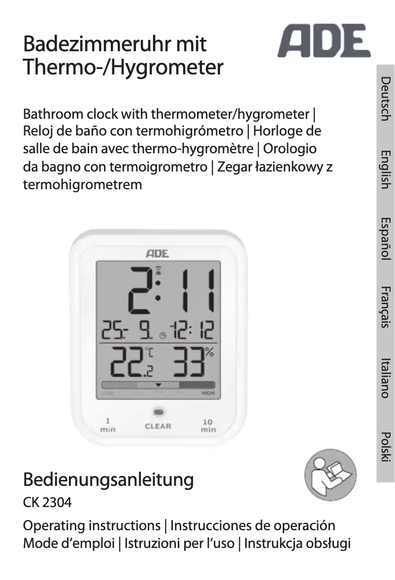 Page 1 de la notice Manuel utilisateur ADE CK 2304