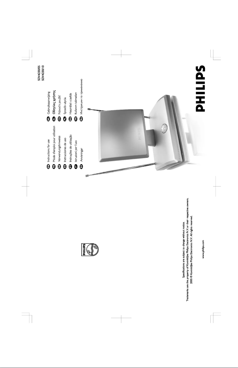 Image de la première page du manuel de l'appareil SDV4230