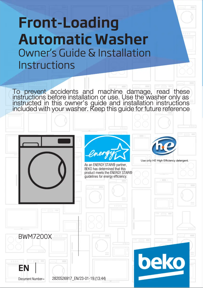 Image de la première page du manuel de l'appareil BEWADREC02