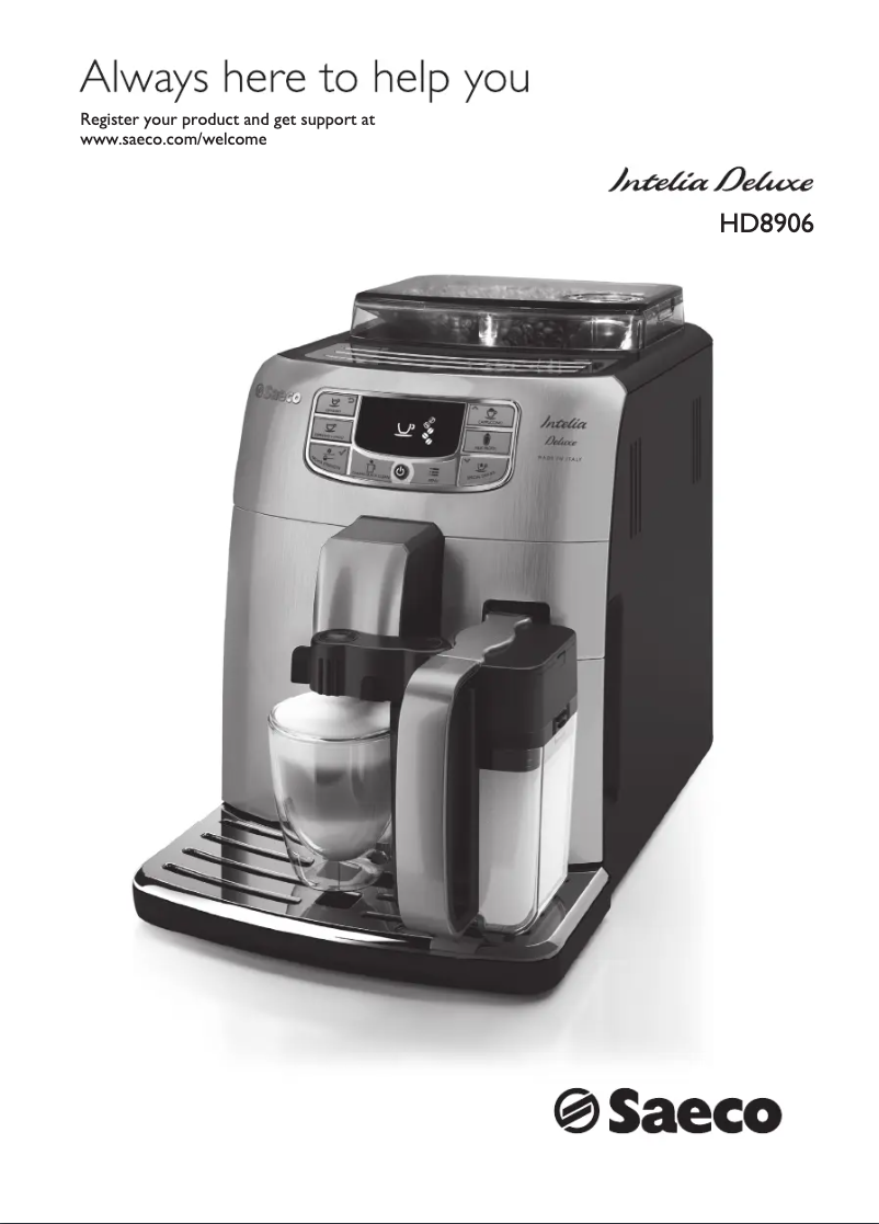 Página 1 del manual Manual de usuario Philips Saeco Intelia Deluxe HD8906