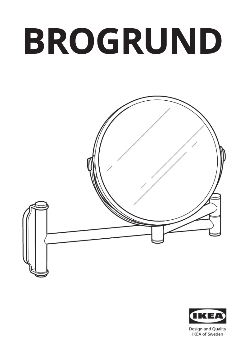 Page 1 de la notice Manuel utilisateur Ikea BROGRUND 503.285.28