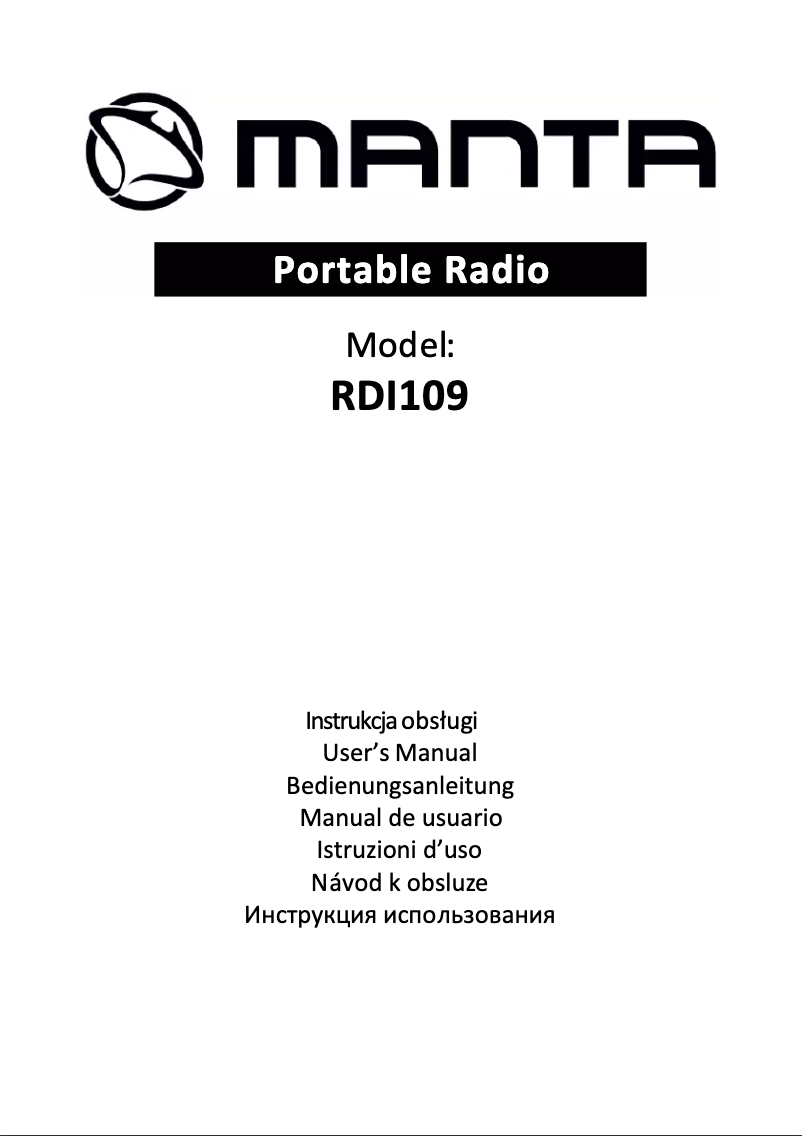 Image de la première page du manuel de l'appareil RDI109