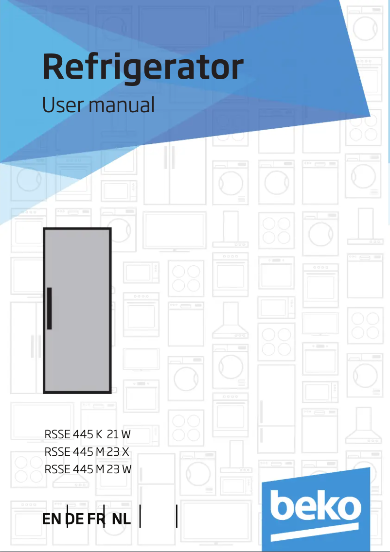 Page 1 de la notice Manuel utilisateur Beko RSSE445M23W