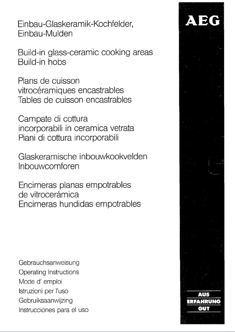 Page n°1 - Manuel utilisateur AEG-Electrolux 6105 M