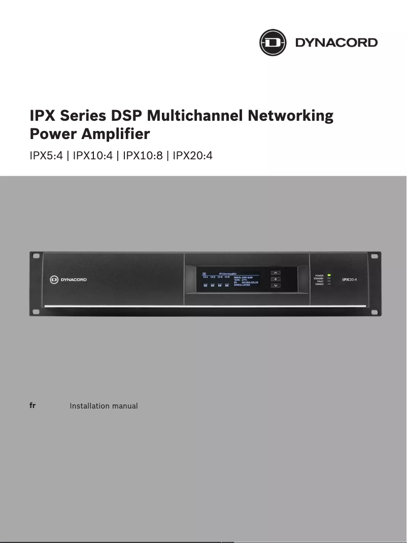 Page n°1 - Manuel utilisateur Dynacord IPX20:4