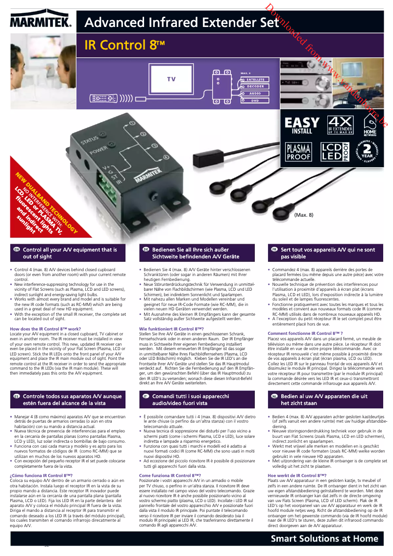 Image de la première page du manuel de l'appareil IR Control 10
