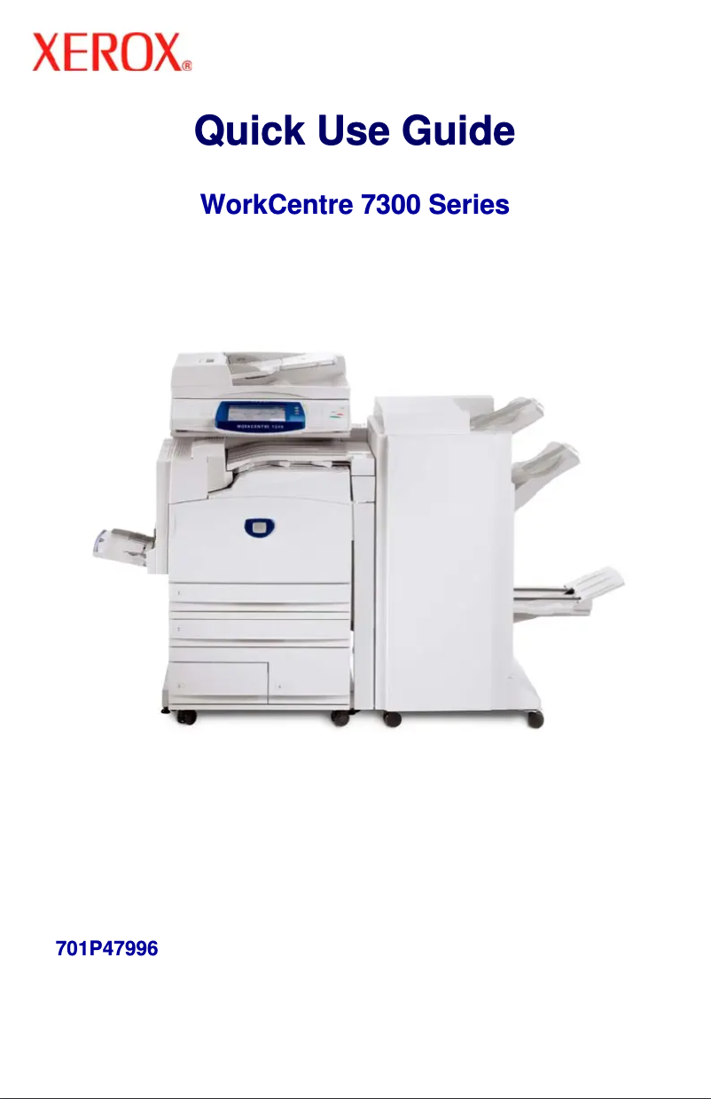 Page n°1 - Manuel utilisateur Xerox WorkCentre 7335 FP