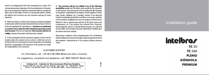 Imagen de la primera página del manual del dispositivo Pleno