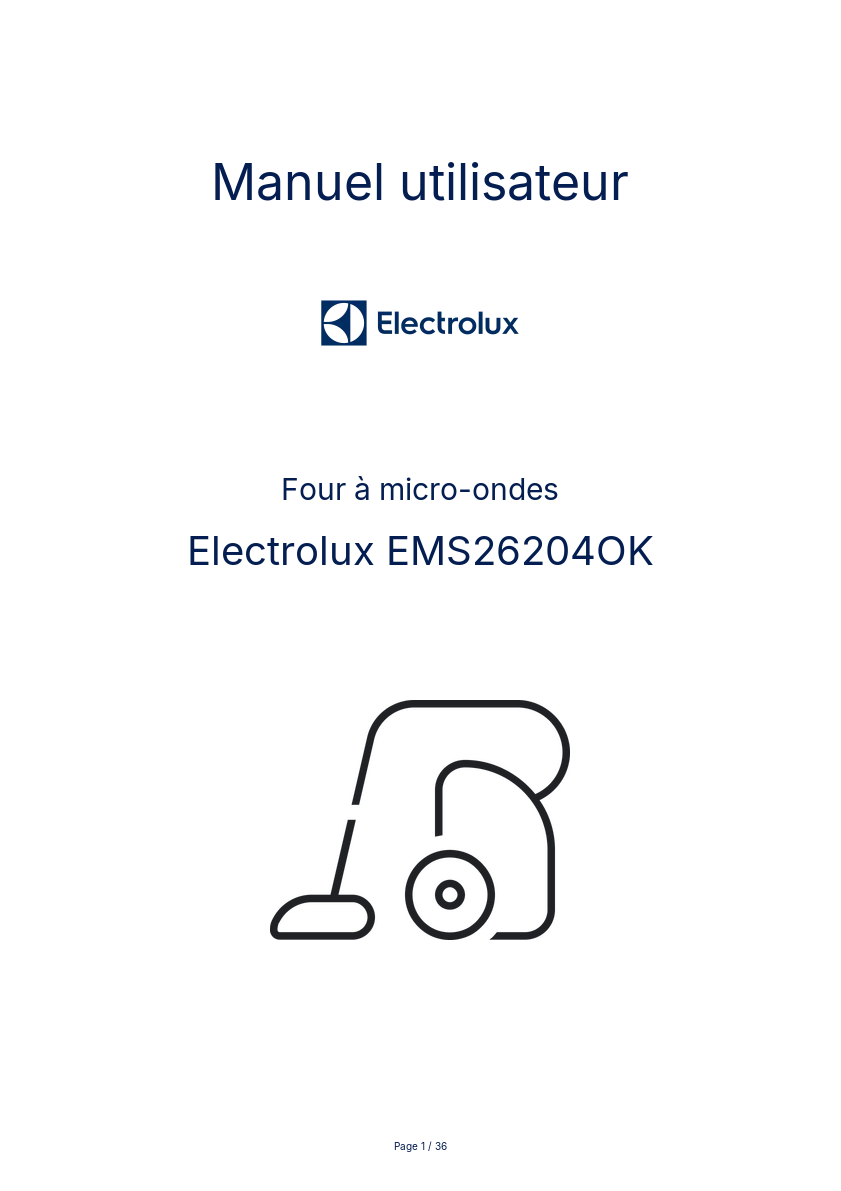 Image de la première page du manuel de l'appareil EMS26204OK