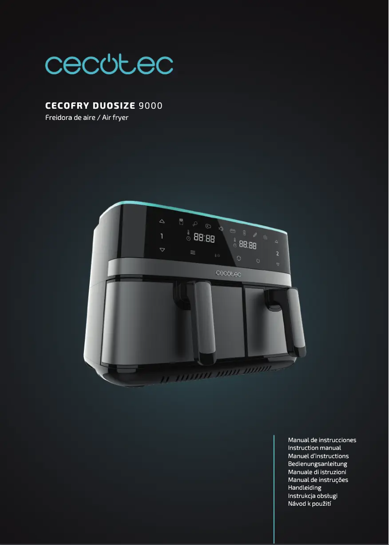 Image de la première page du manuel de l'appareil Cecofry duosize 9000
