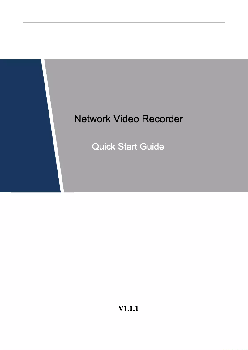 Page 1 de la notice Guide de démarrage rapide Dahua Technology NVR2104-W-4KS2