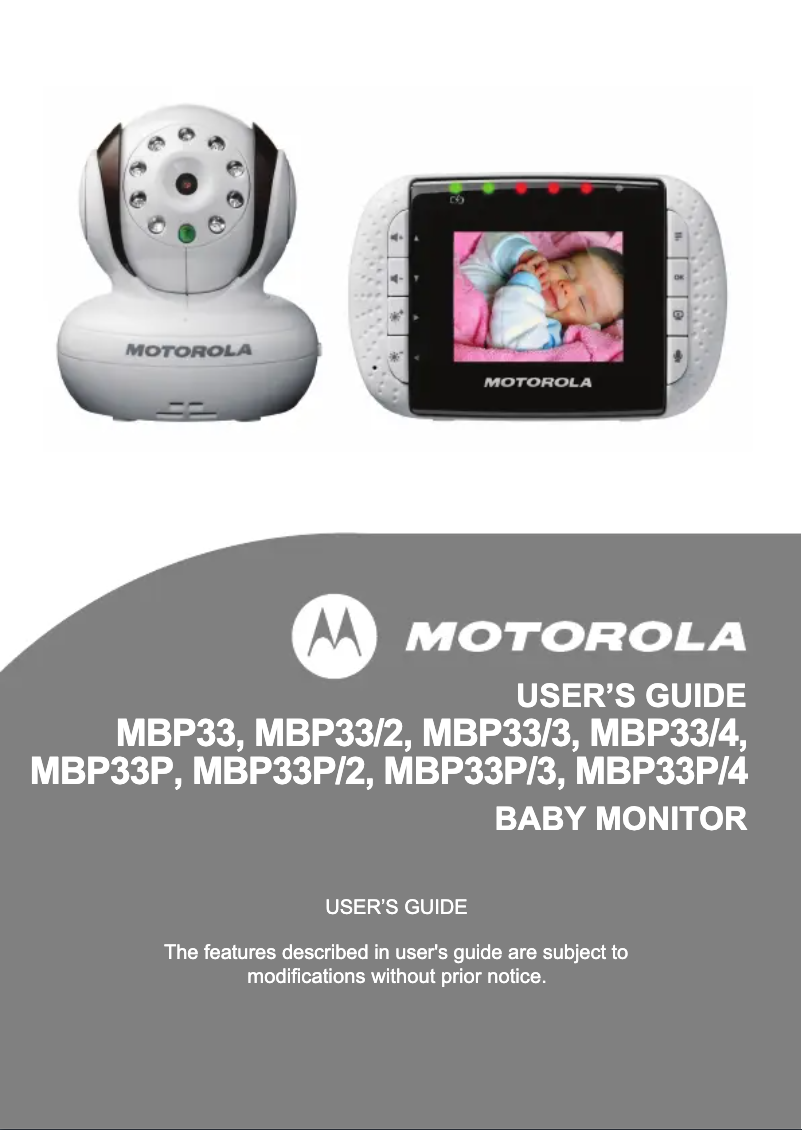 Image de la première page du manuel de l'appareil MBP33