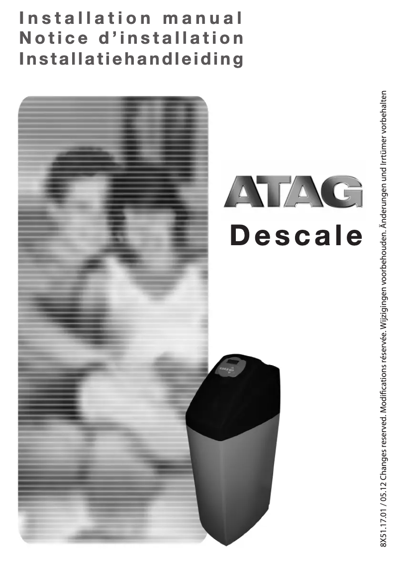 Page 1 de la notice Manuel utilisateur Atag Descale