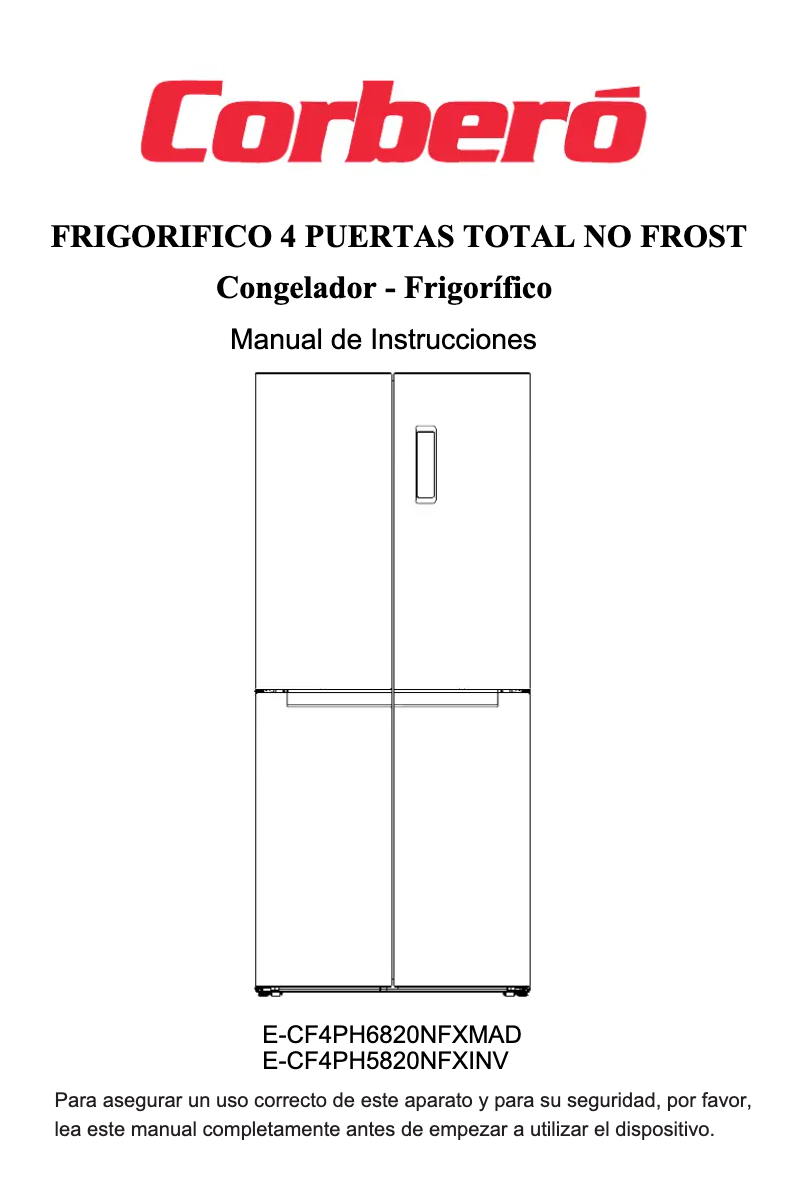 Page n°1 - Manuel utilisateur Corbero E-CF4PH6820NFXMAD