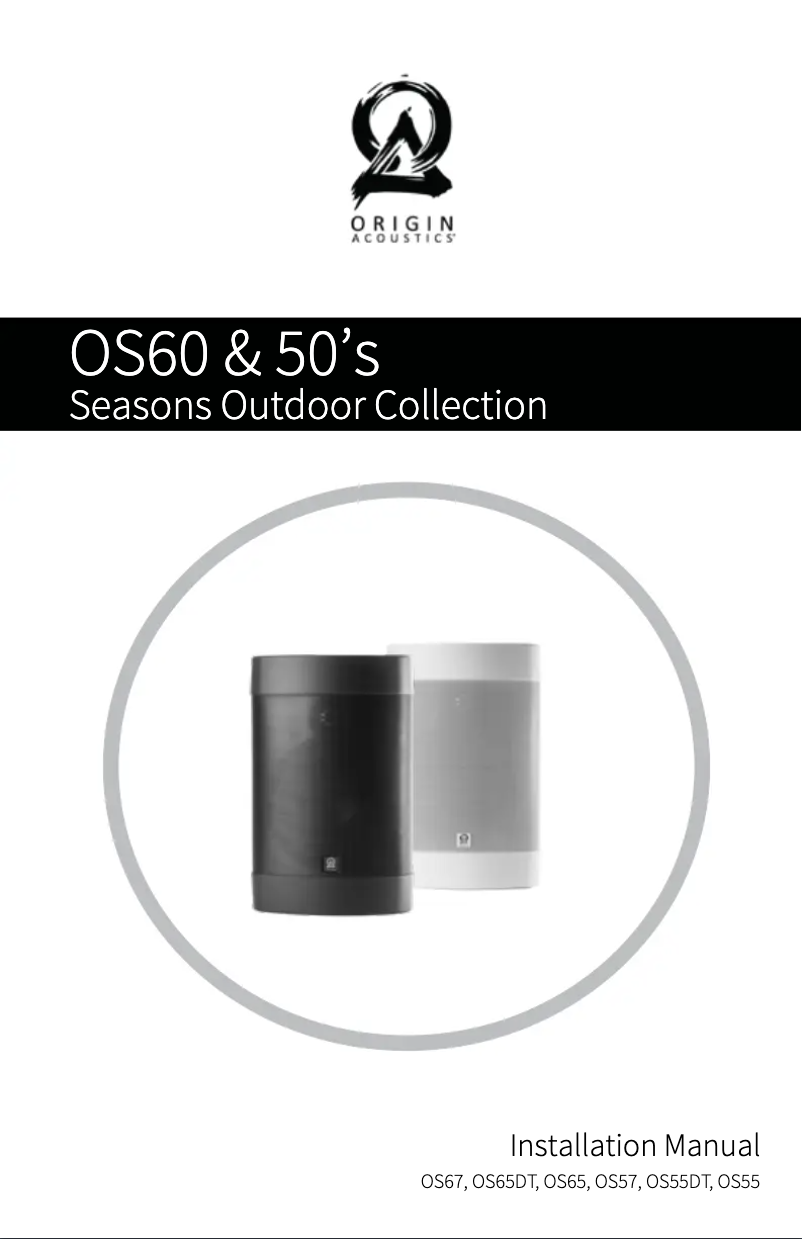 Page 1 de la notice Manuel utilisateur Origin Acoustics OS67