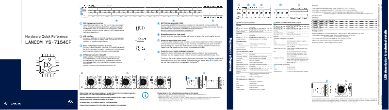 Page n°1 - Manuel utilisateur Lancom YS-7154CF