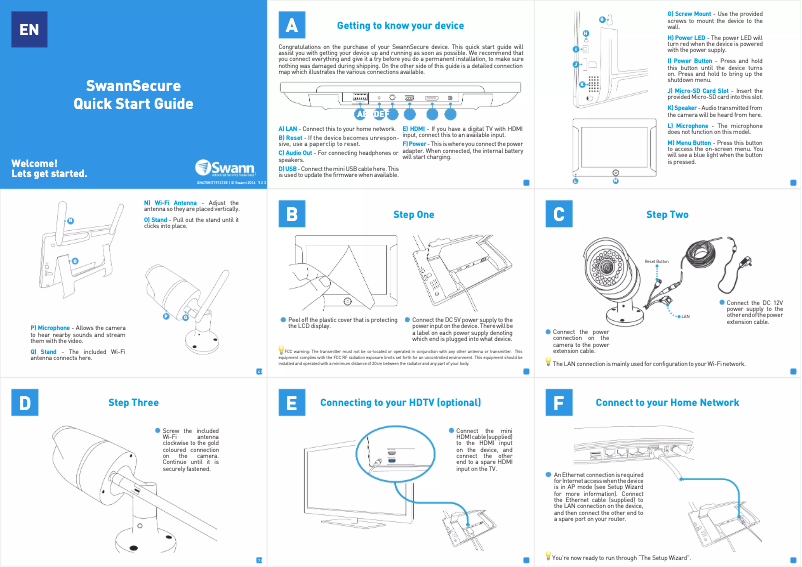 Page n°1 - Manuel utilisateur Swann NVW-470