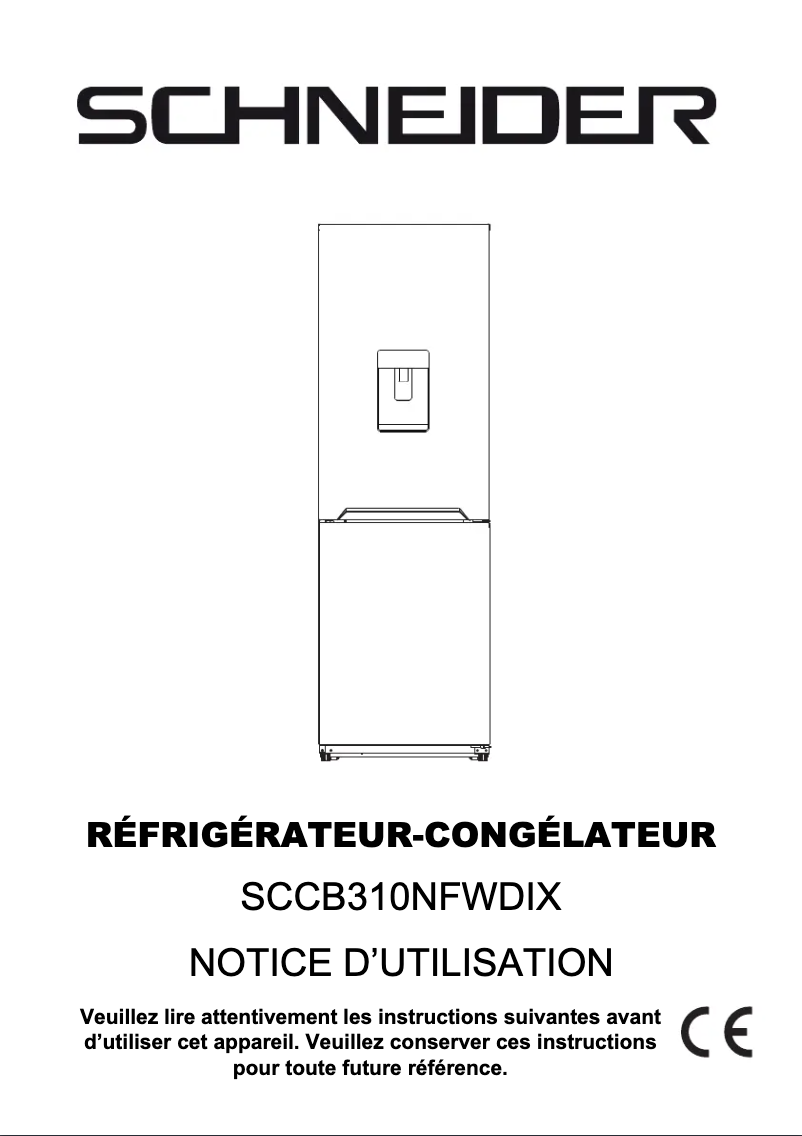 Page 1 de la notice Manuel utilisateur Schneider SCCB310NFWDIX