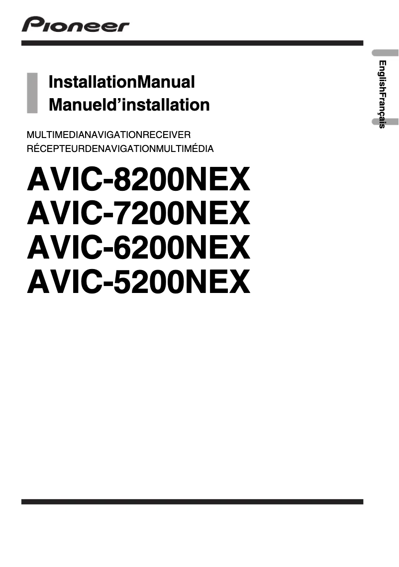 Page n°1 - Guide d'installation Pioneer AVIC-6201NEX