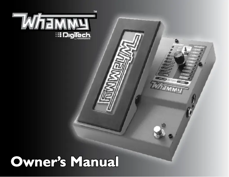 Page 1 de la notice Manuel utilisateur Digitech WHAMMY5