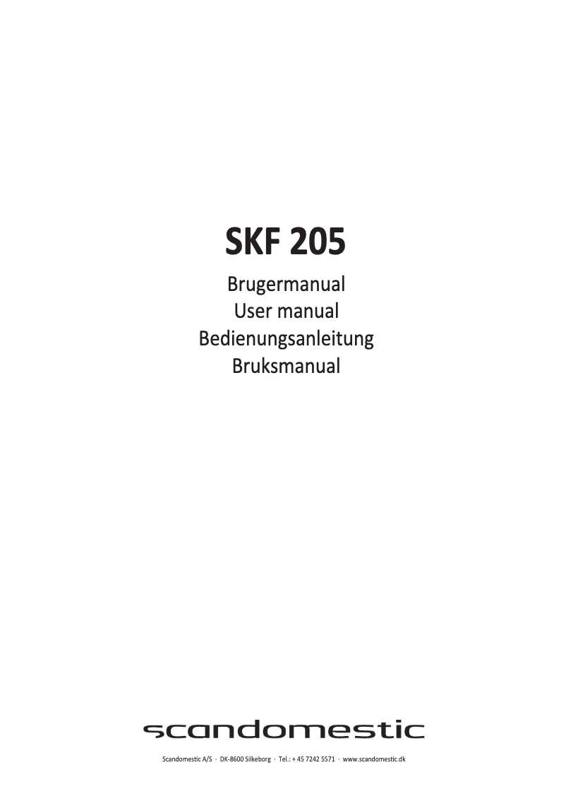 Page n°1 - Manuel utilisateur Scandomestic SKF 205 A++
