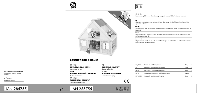 Page 1 de la notice Manuel utilisateur Playtive IAN 285755