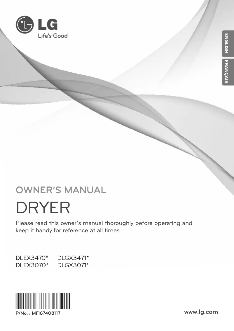 Page n°1 - Manuel utilisateur LG DLEX3070V