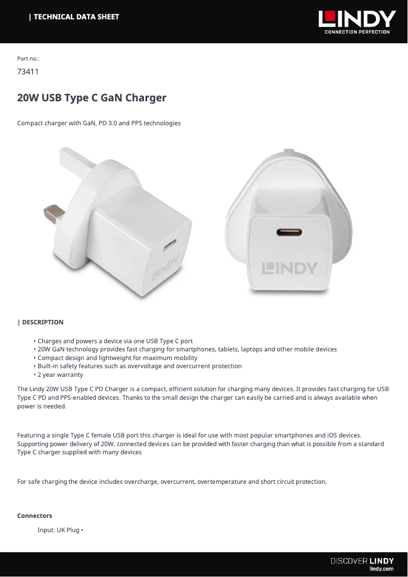 Página 1 del manual Manual de usuario Lindy 73411