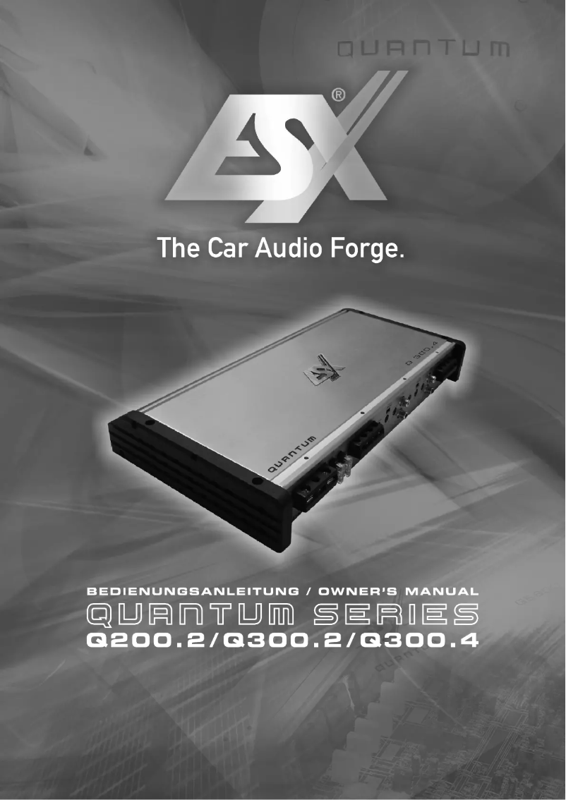 Page 1 de la notice Manuel utilisateur ESX Q-300.2