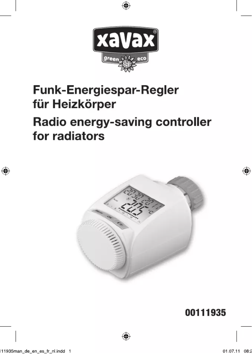 Imagen de la primera página del manual del dispositivo 00111935