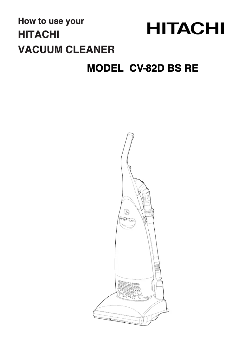 Image de la première page du manuel de l'appareil CV-82D BS RE