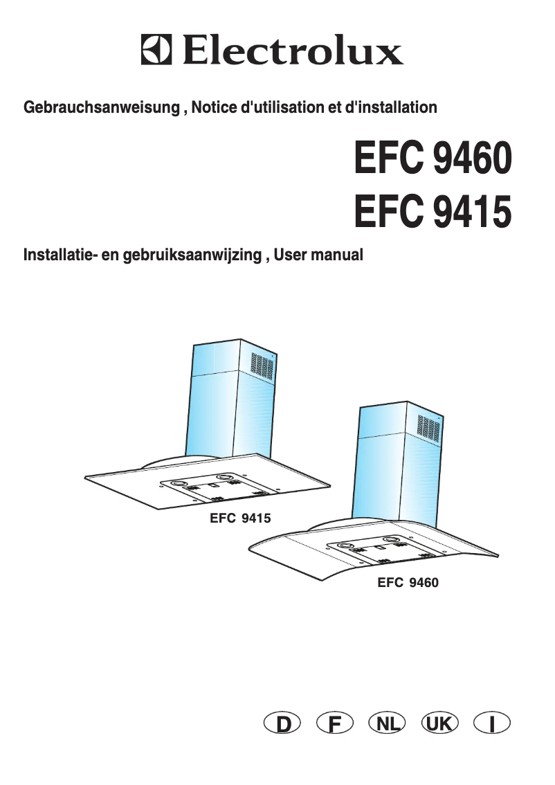 Page n°1 - Manuel utilisateur Electrolux EFC 9460
