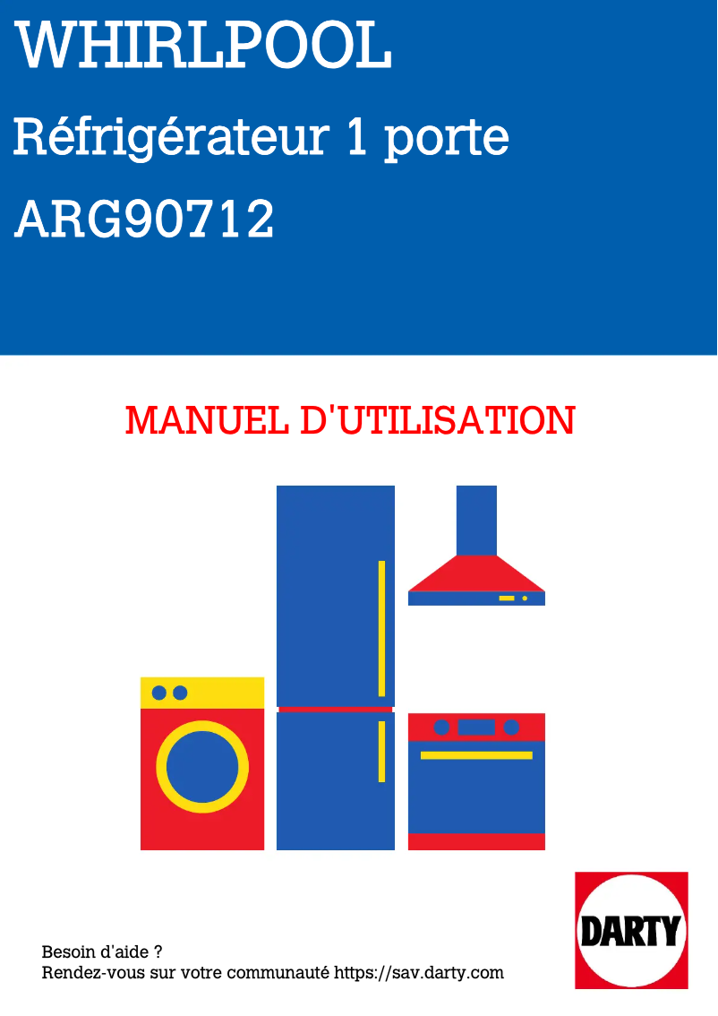 Image de la première page du manuel de l'appareil ARG 90712