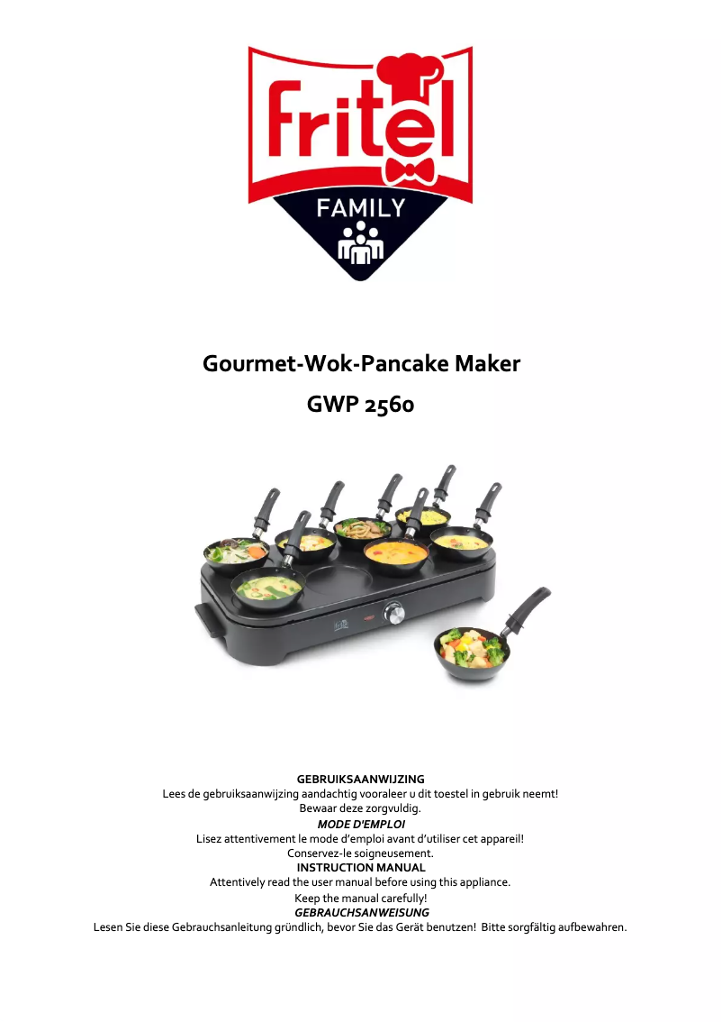 Page 1 de la notice Manuel utilisateur Fritel GWP 2560