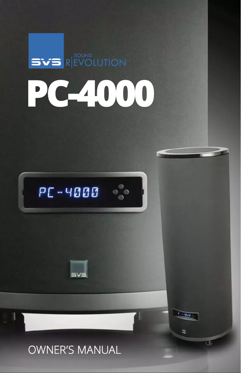 Page 1 de la notice Manuel utilisateur SVS PC-4000