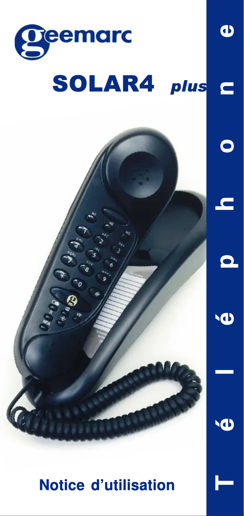 Page 1 de la notice Manuel utilisateur Geemarc Solar4 Plus
