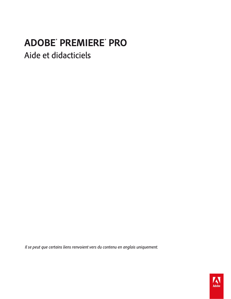 Page 1 de la notice FAQ Adobe Premiere Pro CS6