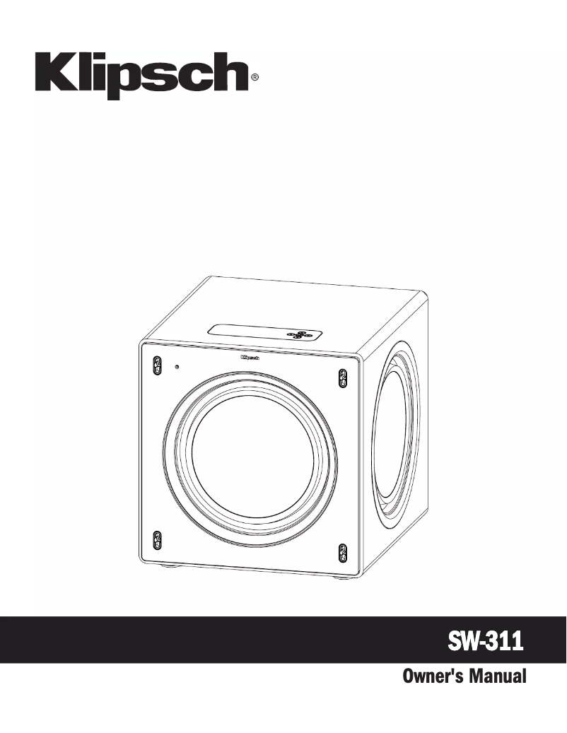 Image de la première page du manuel de l'appareil SW-311