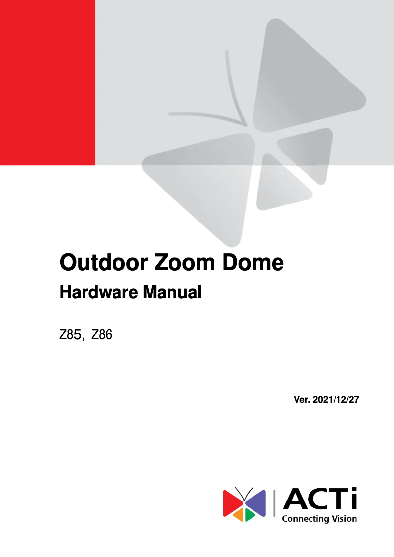 Image de la première page du manuel de l'appareil Z85